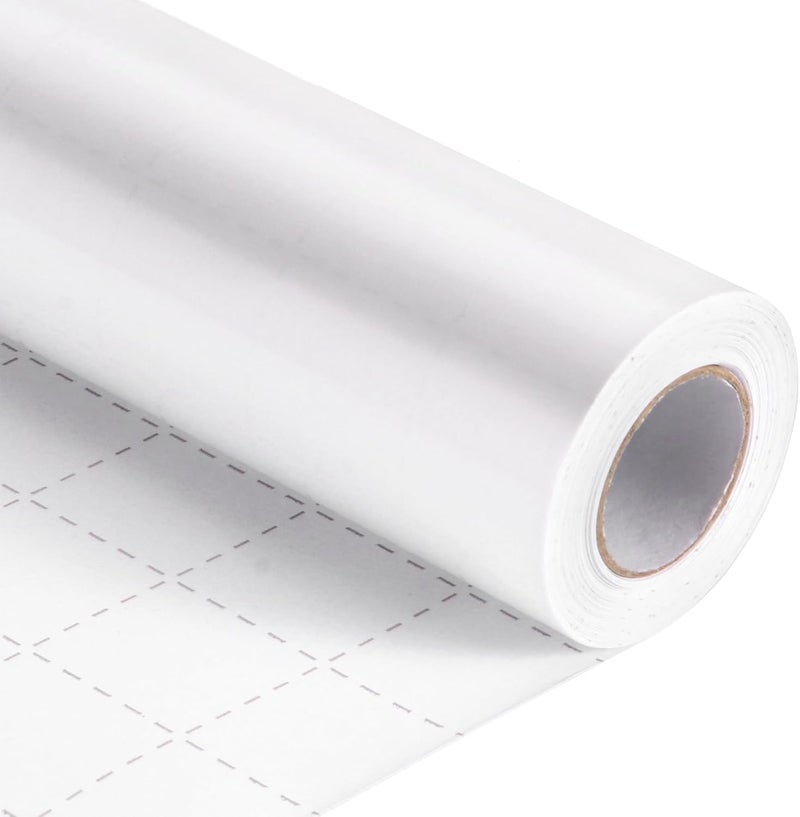 Donyang White Wrapping Paper, 17inch x 33ft Solid Color Metallic Lustre Paper, White Gift Wrapping Paper with Grid Cutting Lines Perfect for Birthday, Wedding, Valentine, Christmas, Baby Shower,Arts & Crafts - Image 1